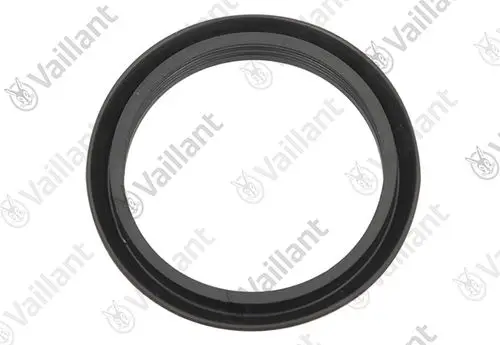 Schwarzer Lippendichtring von Vaillant, geeignet für DN 60 Anwendungen, aus EPDM-Material, mit Gewinde.